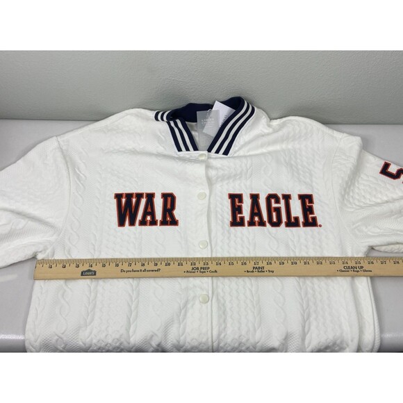 Auburn University Women XL Varsity Jacket White Gameday Couture Quilted - Picture 8 of 9